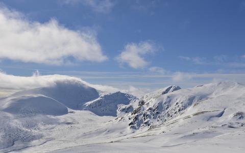 Ben Lawers and An Stuc, Ben Lawers National Nature Reserve in winter.  ©Lorne Gill/NatureScot