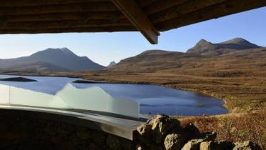 Geological interpretation at the rock room, Knockan Crag NNR. ©Lorne Gill/NatureScot