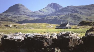 The Rum Cuillin from Kilmory, Isle of Rum NNR. ©Laurie Campbell/NatureScot
