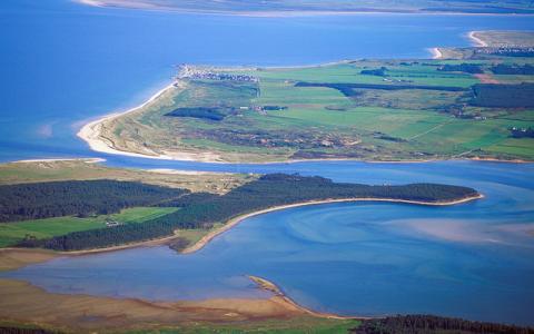 Aerial view of Loch Fleet NNR, North Highland Area.   ©P&A Macdonald/NatureScot