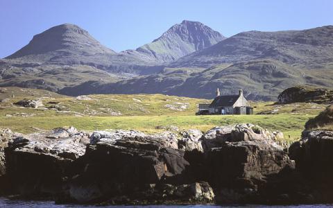 The Rum Cuillin from Kilmory, Isle of Rum NNR. ©Laurie Campbell/NatureScot