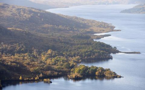 Loch Katrine from Ben A'an in the Great Trossachs Forest National Nature Reserve.  ©Lorne Gill/NatureScot